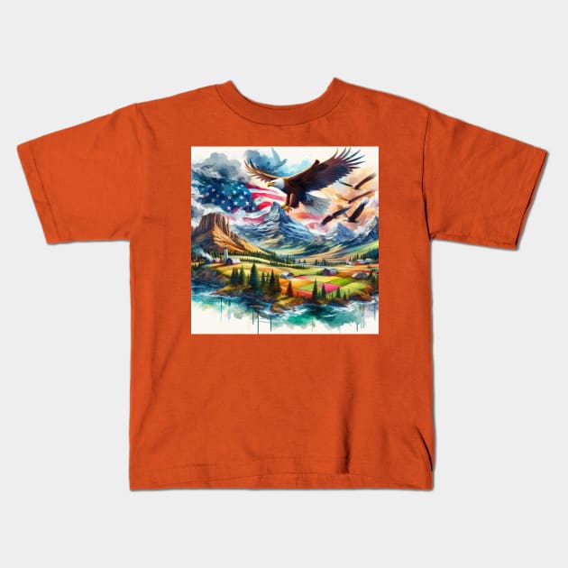 Freedom Land . Kids T-Shirt by Canadaman99